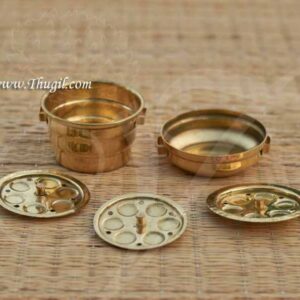 Brass Home Miniature Idly Pot Model Toy Kitchen Play Set Buy Now 2 inches