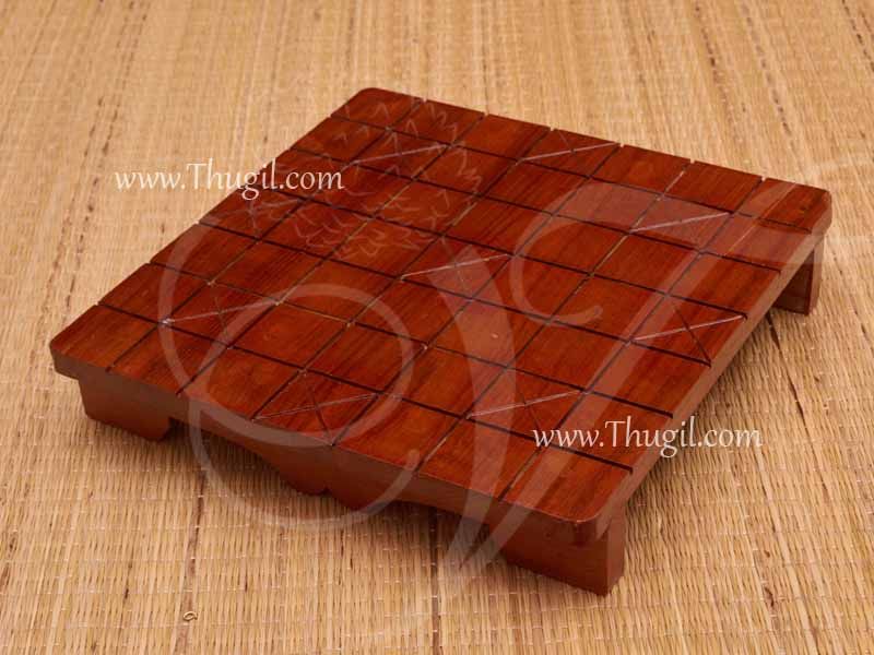 Wooden Ettukattai thayam India Game Board Traditional Village entertainment