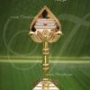 Murugan Brass Om Vel Symbol Stand weapon 4 Inches