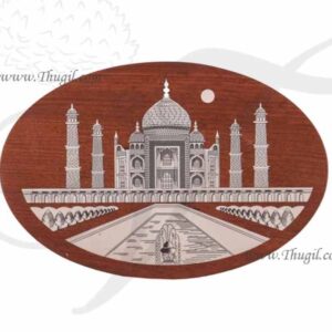 Handcrafted Inlay work Sheesham Wood Tajmahal Wall Decor 9 inches x 6 inches