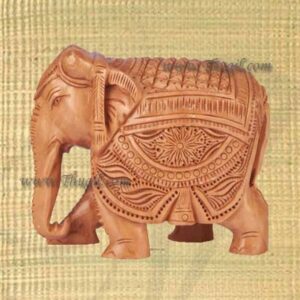Wooden Elephant HandCarved Gift 5 inches
