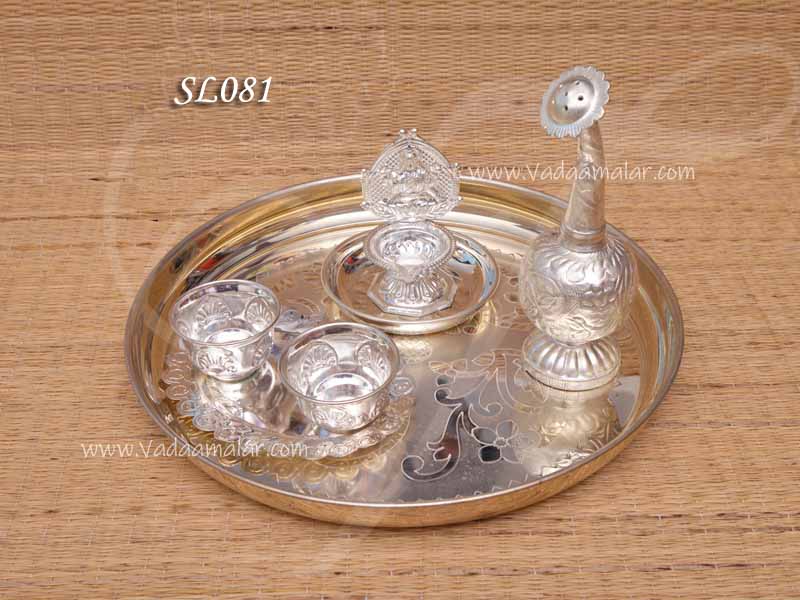 SL081-German-Silver-Wedding-Plate-Set(1) German-Silver-Wedding-Plate-Set