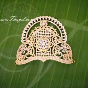 Mukut Hindu Idol Crown Small Size Half ADCrown Kreedam 2.3 inches