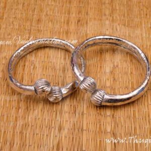 Silver Thandai Ankle Cuff Indian Mens Anklets 2 nos Thick Payal Buy Now