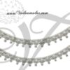 German Silver White Stones Anklets Payal Indian 5 inches