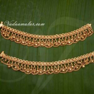 Anklets Paayal Leg Ornament Indian Kolusu 7.5 inches
