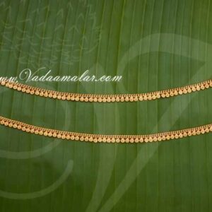 Anklets For Amman Goddess Kolusu Gold plated 6 inches