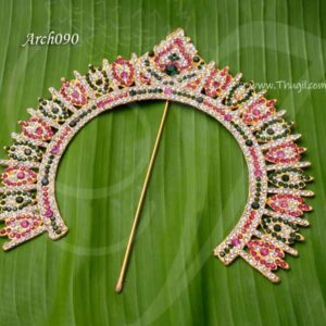 Arch Hindu deity Head India Swamy Alankaram Prabhai 7 inches