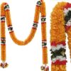 Doorway decorative yellow garland - washable Andal Malai Indian Garlands