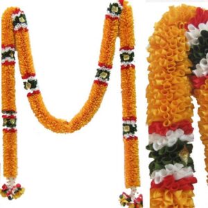 Doorway decorative yellow garland - washable Andal Malai Indian Garlands