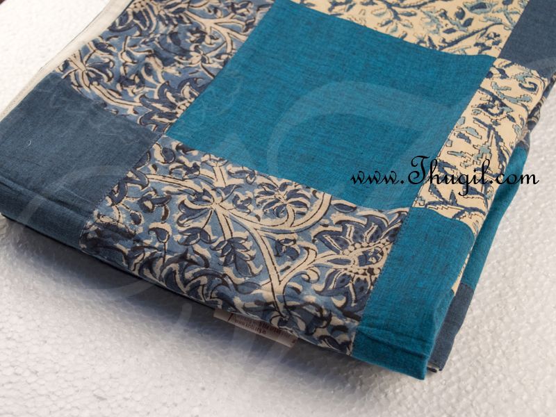 Indian Design bed spread Kantha work and Kalamkari patches