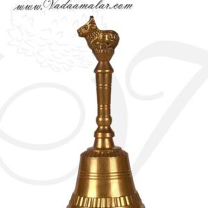 4.5" Brass Puja Bell Bells with Nandhi Design Buy Online India Mani