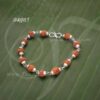 Rudraksha Bracelet And Germa Silver Beads 8 Inches
