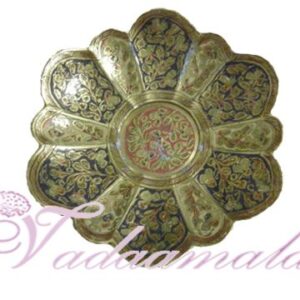 Decorative Painted Brass Bowl