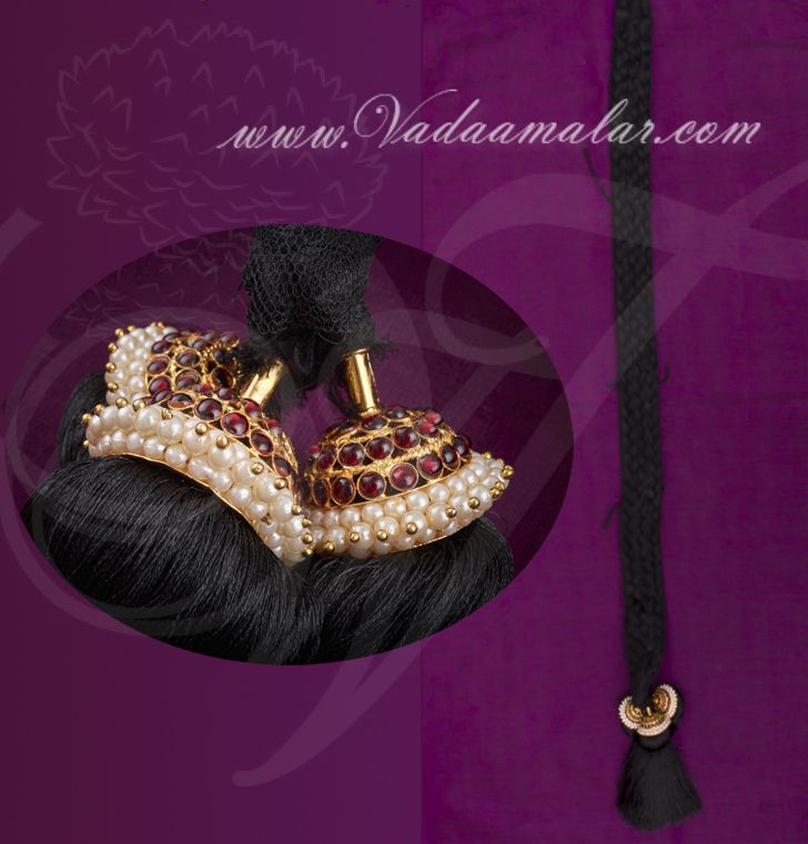 False Hair & Kunjalam Pranda Set For Bridal Buy Now 27"