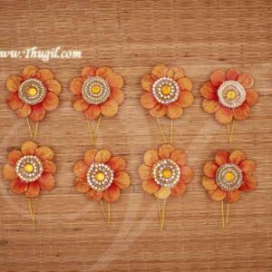 Red Artificial Flowers Billai For Bridal Hair Accessories Buy Now