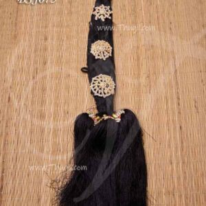 False Hair with 3 White Billai Braid Choti Amman VaraLakshmi 13 inches