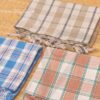 Pure Cotton Checked Towel for Bath Towel Large Traditional Towels 63x33