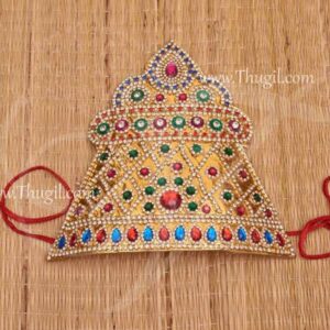 Pearl Moti Mukut Crown For Hindu God Ganesh / Murugan Buy Now 6.5 "