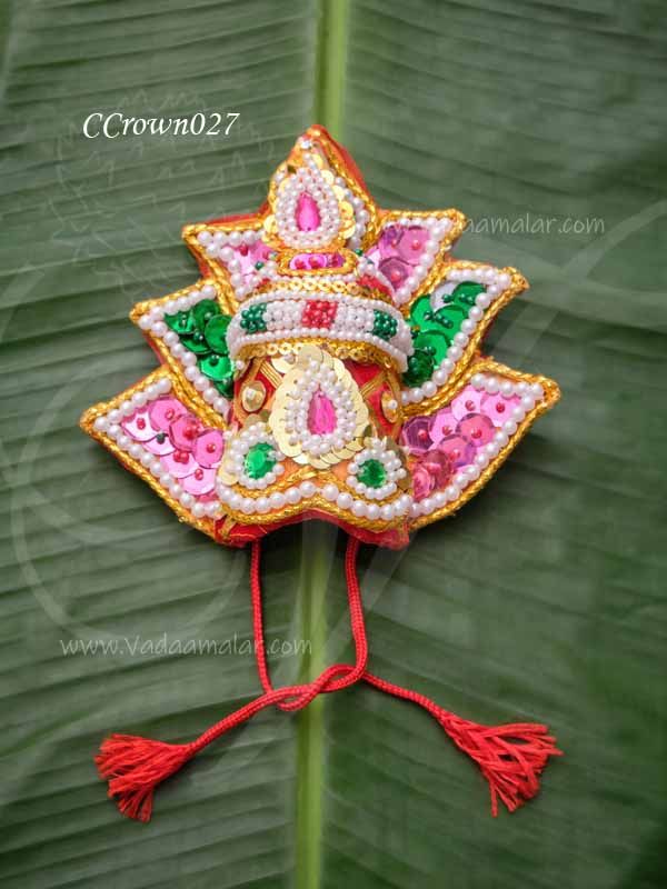 Kreedam Mukut Devi Durga Saraswathi Hindu God Crown 6 Inches