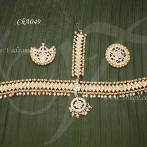White stones Tikka Crown Head Accessories Goddess Decoration Forehead chutti