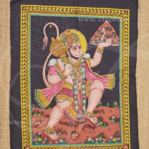 Indian Hindu God Hanuman chamki Design Cotton Cloth Screen