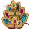 Devi Durga Saraswathi Hindu God Multi Color Crown And pearl Mukut