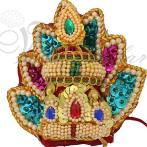 Devi Durga Saraswathi Hindu God Multi Color Crown And pearl Mukut