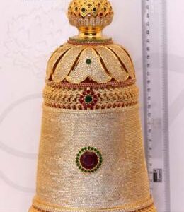 12" inch Gold Plated Ameridan Diamond Balaji Deity Crown Mukut Kreedam Buy online