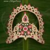 5" Hindu Deity Half Crown Mukut Kreedam Head Ornaments