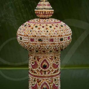 Hindu Deity Full Crown Vairamudi Perumal Mukut Kreedam Head Ornaments 9 inches