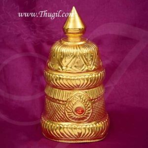 Kireedam for Hindu God Full Round Crown Gold Plated Crown Mukut Buy Now 11 Inches