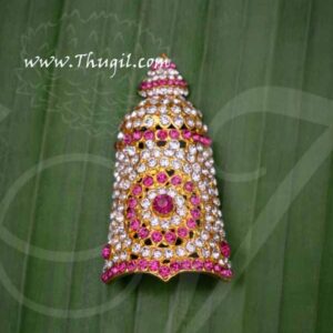 Kireedam Half Crown Stone Gold Plating Mukut For Hindu God Goddess Buy Now 3"