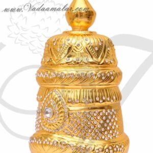Kireedam for Hindu Full Crown Gold Plated Crown Mukut Buy Now Ht 8.5 inches