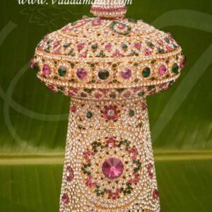 Large Vishnu Deity Full Crown Vairamudi Perumal Head Ornaments Buy Now 8x3"