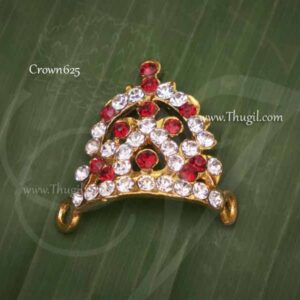 Kreedam White and Marron Color Half Crown Hindu God Statues 0.9 inches