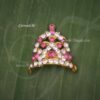 Kreedam White and Pink Color Half Crown Hindu God Statues 0.9 inches