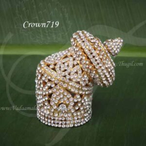 Andal Crown White Stone Crown Kreedam Full crown 2.5 inches