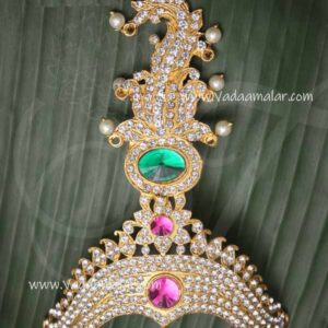 Half Crown Multicolor Mukut Kreedam For Hindu God Goddess 5.5 Inches