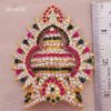 Kireedam multi Stones Small Crown for Statues Deity Full Crown 3.2 Inches