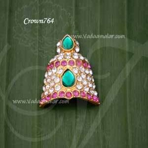 Kireedam Half Crown Mukut For Hindu God Goddess 1 Inches