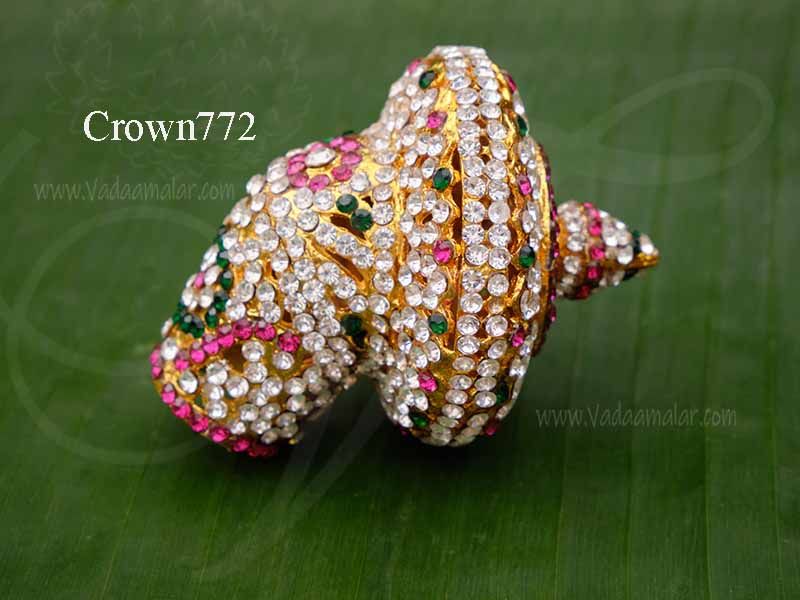 VairaMudi Perumal Crown Stone Kreedam for Vihsnu 2.5 inches