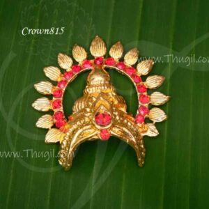 Arch Kireedam with Prabhavai Crown Gold Plated Mukut 1.8 inches