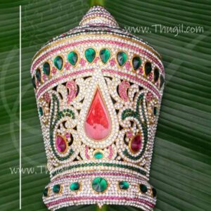 Kreedam multi colour stones balaji nama half crown 7.5 inches