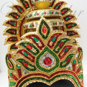 Crown Indian King Maharajah Kreedam Headgear Accessories Indian God Goddess