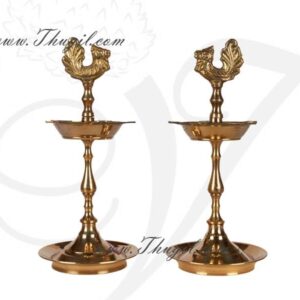 Peacock Standing Brass Diya Vilakku Deepam Diyas