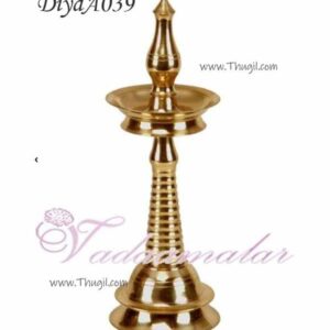 15 inches Malabar Oil Lamp in Brass Kerala Diya Vilaku