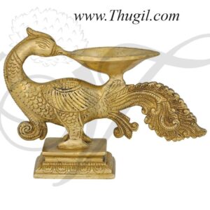 Brass Peacock Oil Lamp Vilakku