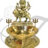 Goddess Durga Devi Brass Lamp Diya Vilakku Buy Now 8"