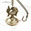 6" Peacock Hanging Brass Diya Oil Lamp